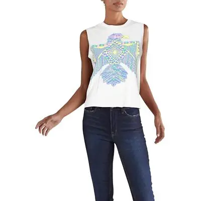 $14.99 • Buy Lauren Moshi Womens Thunderbird Ivory Hawk Graphic T-Shirt Shirt XS BHFO 4955