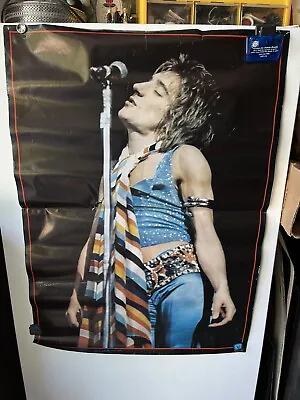 $20 • Buy Vintage Original 1970s Rod Stewart On Stage Poster  Rock Music Concert Pinup