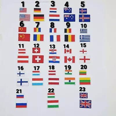 £2.39 • Buy National Country Flags Different Sizes Iron Sew On Embroidered Patch Badge