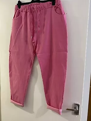 Italian Magic Trousers Pink. 16-20 • £12