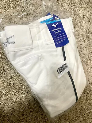 $26 NEW 3pk Mizuno Premier Short Baseball Pant Youth White Black Piped Knicker • $78