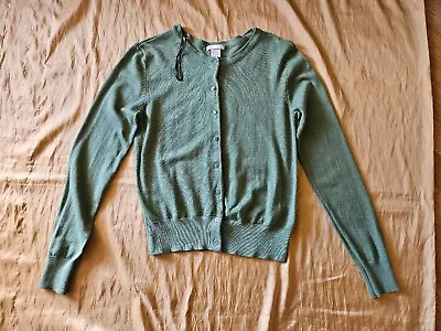 Women's H&M Fine Knit Cardigan Sweater Green- Small • $18.99