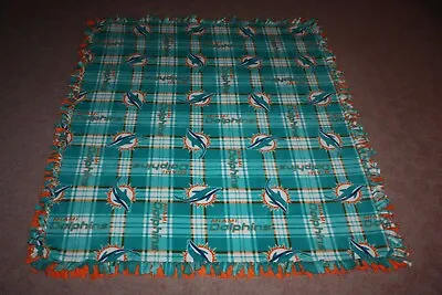 NFL MIAMI DOLPHINS (Orange) Double-Thick Fleece Bedspread/Blanket/Throw-67 X57  • $62.99