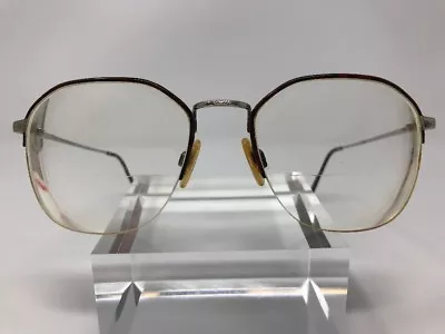 Marchon Eyeglasses University 58-19-140 Demi Wine/Natural Half Rimless S730 • $9