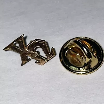 $165 • Buy Vintage (late 1970s) Gold Tone Chi Omega Lapel Pin