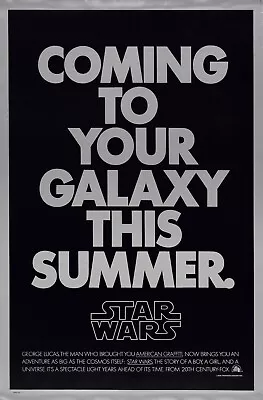 Art Print 1977 Promo Poster  Star Wars: A New Hope  Retro 70's Sci-fi Film Gift • $11.99