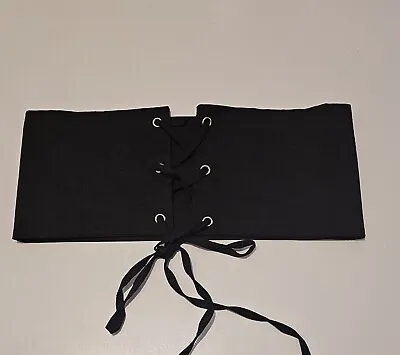 Lace Up Wide Stretchy Black Waist Belt Corset Belt One Size • £5