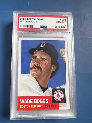 2023 Topps Living Set # 669 WADE BOGGS GEM MINT PSA 10 Boston Red Sox HOF • $57.99