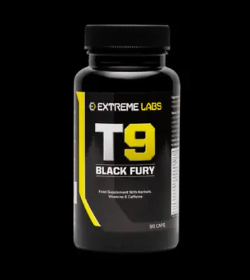 EXTREME LABS T9 BLACK FURY Stimulant Fat Burner 90 Caps Strong Fat Burner Pills • £21.99