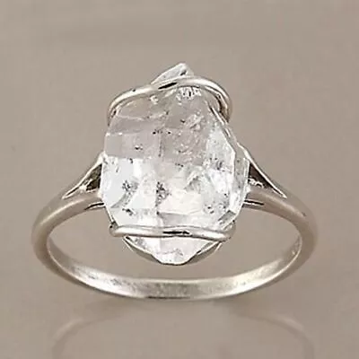 Herkimer Diamond 925 Sterling Silver Ring Mother's Day Jewelry All Size SE-1166 • $14.84