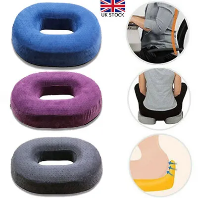 Donut Pillow Orthopaedic Seat Memory Foam Cushion Tailbone Coccyx Pain Relief UK • £13.30