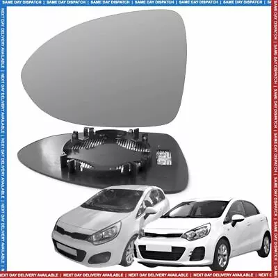 Left Passenger Side Wing Mirror Glass For Kia Rio 3 2011-2017 Heated • $39.49