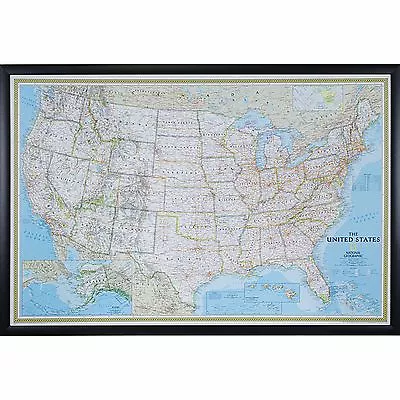 Craig Frames Classic United States Push Pin Travel Map With Pins - 24 X 36 • $98.99