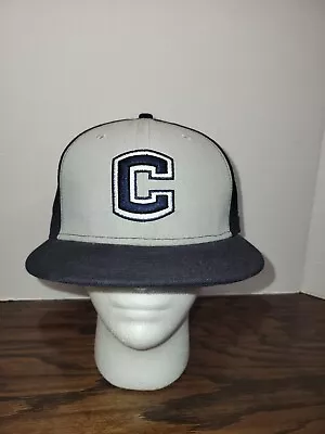 UCONN Huskies New Era Hat Old Logo With Stickers USED Fitted Size 7 ⅜ • $35