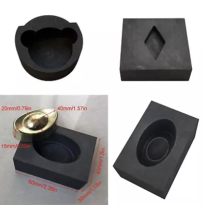 £15.90 • Buy Pure Graphite Ingot   Gold Silver Metal Brass Zinc Refining Casting Mould