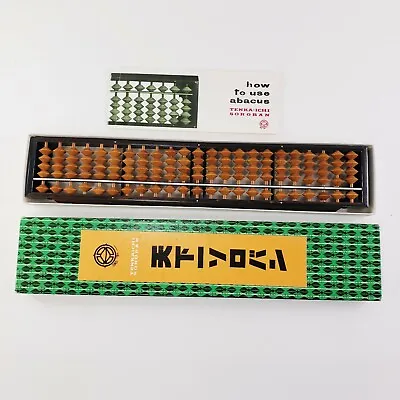 Vtg Tenkaichi Soroban Abacus 23 Columns Instructions Counting Tool Frame Japan • $36