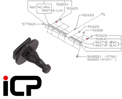 7x Genuine Side Pin Clips Fits: Subaru Impreza 92-00 WRX STi P1 22B RA  • $11.82