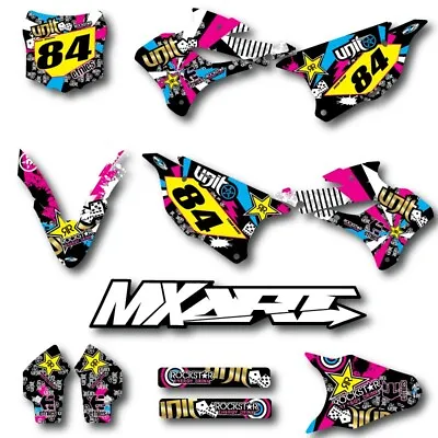 2022 2023 Kawasaki KX 85 Custom Graphics Kit RUSH STYLE Decals Sticker Kit • $249.90