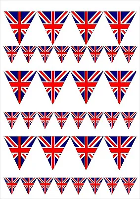 Great Britain Union Jack Flag Bunting Edible Wafer Paper/Icing Cake Topper  • £3.99