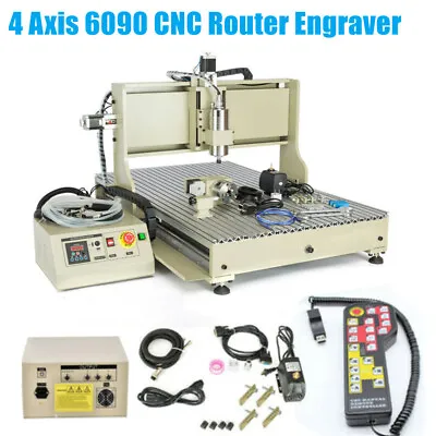 USB 4 Axis 15KW Engraving Machine CNC 6090 Router Engraver Milling + Controller • $1950