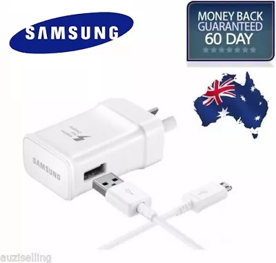 GENUINE SAMSUNG FAST AC Wall Charger GALAXY S10E S9 S8 S7 S6 Edge Plus Note 4 5 • $9.65