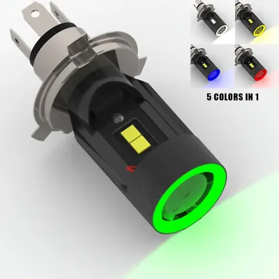 12/24V 5Color Angel Eye LED H4 HS1 P43T Car Headlight Bulb Motorcycle Lamp BA20D • $17.68