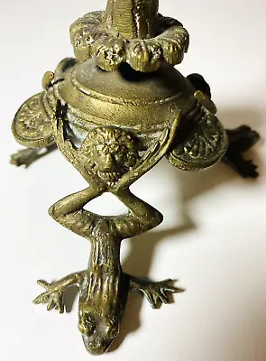 Victorian Curio Jewellery Stand Xrare Frog Feet Stork Snake Lizard Lion Head. • £499.73