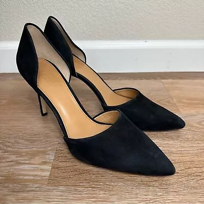 J. Crew Factory D’Orsay Black Suede Pumps • $38