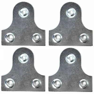 4 X LARGE MIRROR/GLASS HANGING PLATES SET 50mm Picture Frame Flat Hanger Bracket • £4.36