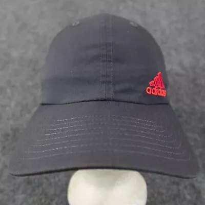 Adidas Hat Womens Adjustable Gray Pink Strap Back Cap Climalite Quick Dry Gym • £12.96