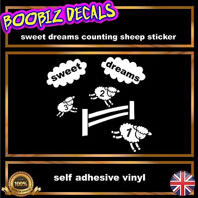 1x Sweet Dreams Counting Sheep Sticker Baby Cot Wall Nursary Door   • £4.99