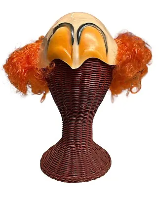 Vintage Plastic Clown Wig Adult Size Orange Curly Hair Made Hong In Kong • $59.99