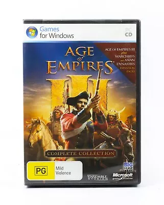 Age Of Empires 3 III Complete Collection War Chiefs Asian Dynasties PC Like New • $32.50