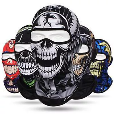 Tactical Full Face Masks Skull Balaclava Motorcycle Bike Helmet Liner Hap Adults • $7.99