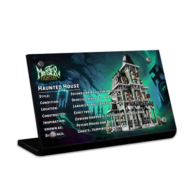 Display King - Display Plaque For Lego Monster Fighters Haunted House 10228 • $26.13