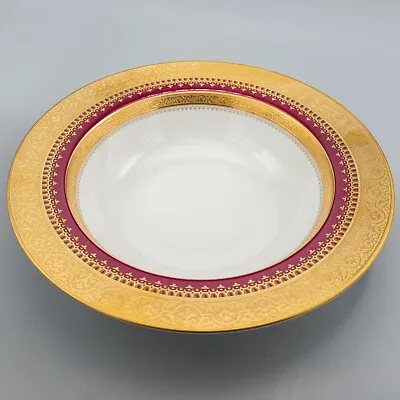 Faberge Imperial Heritage Burgundy Red Round Vegetable Serving Bowl 10 1/4  • $281.25