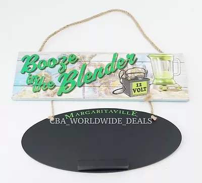 Jimmy Buffett's Margaritaville  Booze In The Blender  Chalkboard Dangle Sign • $32.47