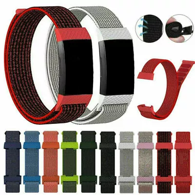 For Fitbit Charge 3 4 Woven Nylon Wrist Band Sport Watch Strap Replacement 18mm • $12.99