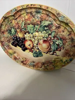 VINTAGE 1971 Daher Fruit Tin Tray Made In England Approx 20  X15  • $24.25