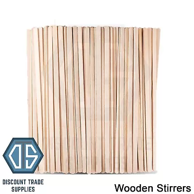 Wooden Stirrers For Tea And Coffee Disposable Eco Friendly Biodegradable • £2.49