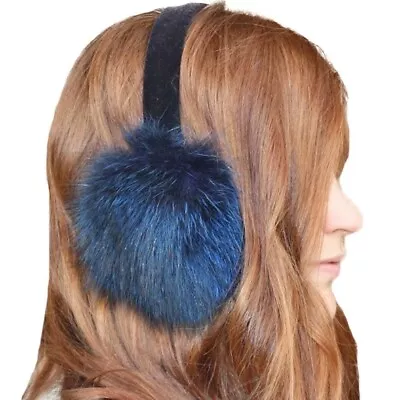 Glacier Wear Sapphire Dyed Raccoon Fur Ear Muffs Mff1224 • $54.95