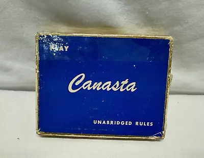 Vintage 1950's Canasta Card Game With Original Box And Instructions COMPLETE • $4.95