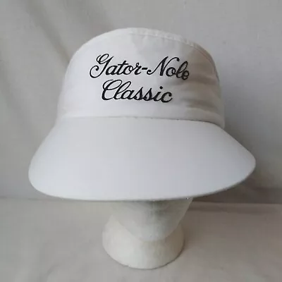 Vintage Gator-Nole Classic Visor Golf White Adjustable *Flaw • $14.39