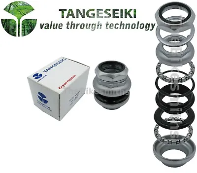 Tange Seiki Passage 30.0/27.0mm Fits 1  Threaded Bike Headset Satin Silver  • $24.70