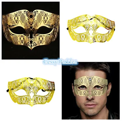 C1-3 MENS MALE Masquerade Eye-Mask Venetian Costume Party Accessories Gold • $9.62