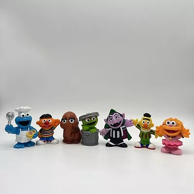 Sesame Street Figures PVC Lot Elmo Snuffy Cookie Monster Oscar Cake Toppers Toys • $14.99