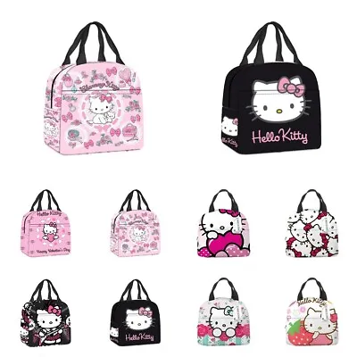 Hello Kitty Kids School Lunch Box Picnic Case Insulated Cooler Carry Storage Bag • $17.66