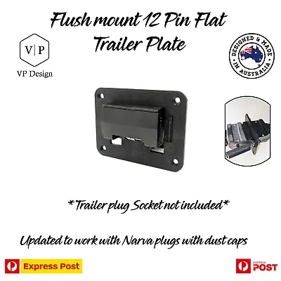 $26.97 • Buy Flush Mount 12 Pin Flat Trailer Flush Mount No PLUG * UV Stable * 4wD Caravan