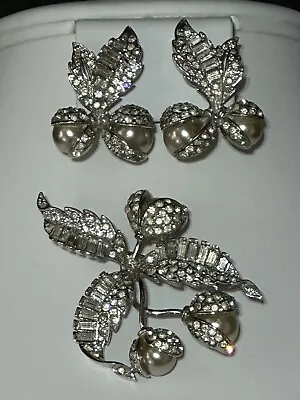 MARCEL BOUCHER  Parure  Brooch  Earrings  #MB-5183  #MB-5184  Vintage  Rare • $425