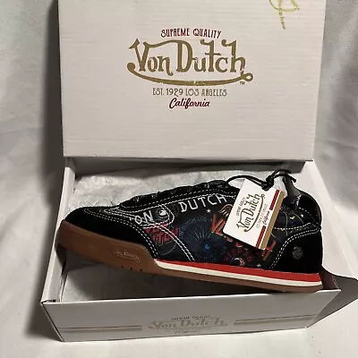 Von Dutch Jax Psycho Black Sneaker Little Kids Us Sz Youth 2 New In Box -10 • $37.99